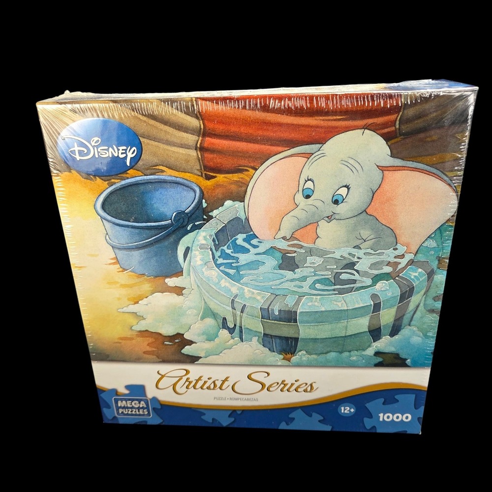 Disney Dumbo Puzzle 1000 Pc Baby Elephant Toby Bluth Art Splish‎ Splash New